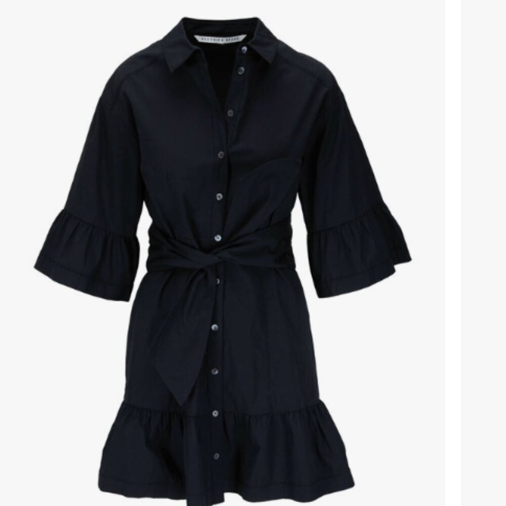 Veronica Beard Black Luriane Cotton Dress